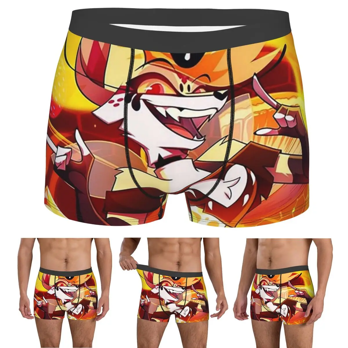 

Boxer Underpants Shorts Helluva Boss Beelzebub Panties Male Breathable Underwear for Homme Man Boyfriend Gift