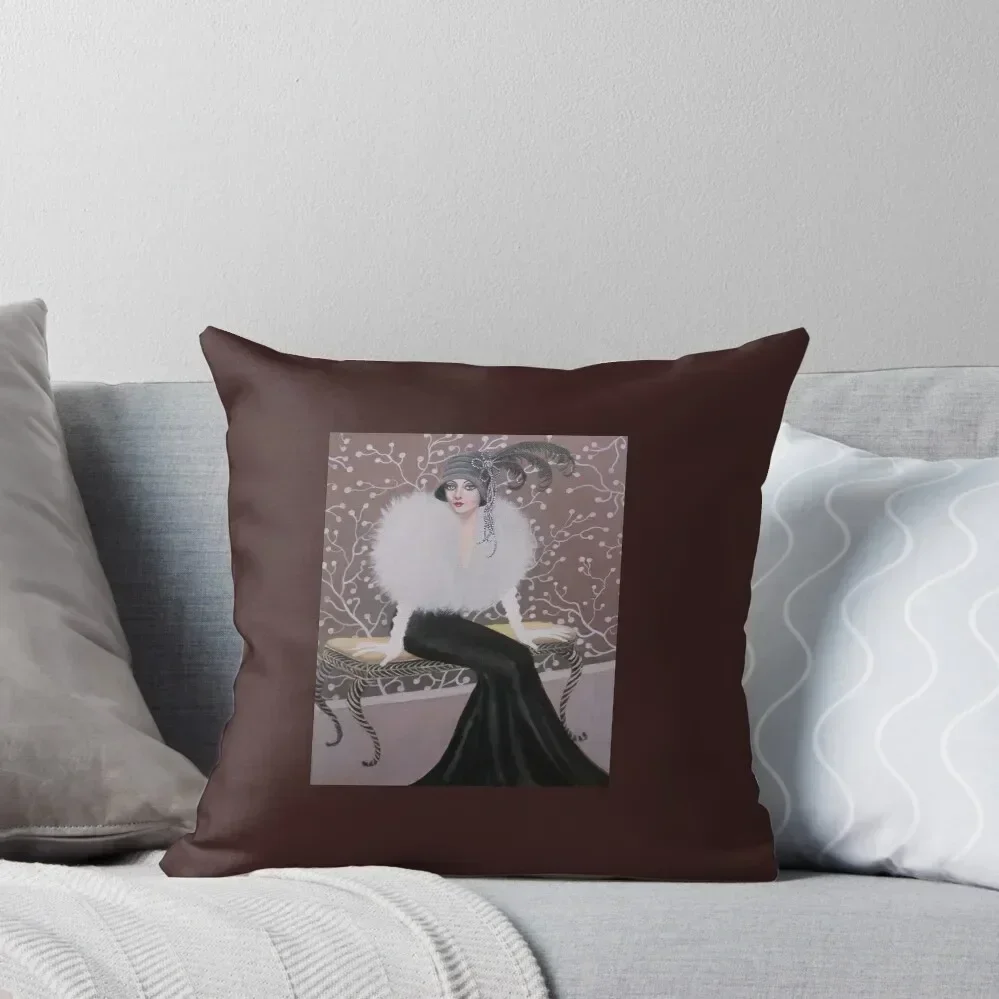 

FASHIONABLE ART DECO LADY Throw Pillow covers for pillows Decorative Cushions Anime Cushions Cover pillow