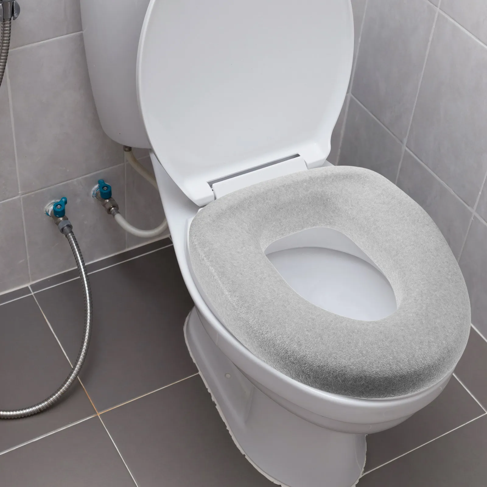 

Epp Waterproof Toilet Seat Riser Cushion Padded Raised Bathroom Aid for Seniors Kids Washable Reusable Toilet Seat Cover Pad