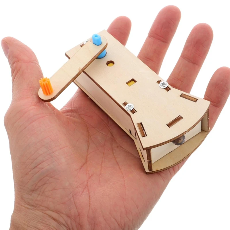 

Hand Crank Flashlight DIY Kit Educational STEM Toy Craft for Kids Physics Experiment Best Gifts for Boys Girls Teens