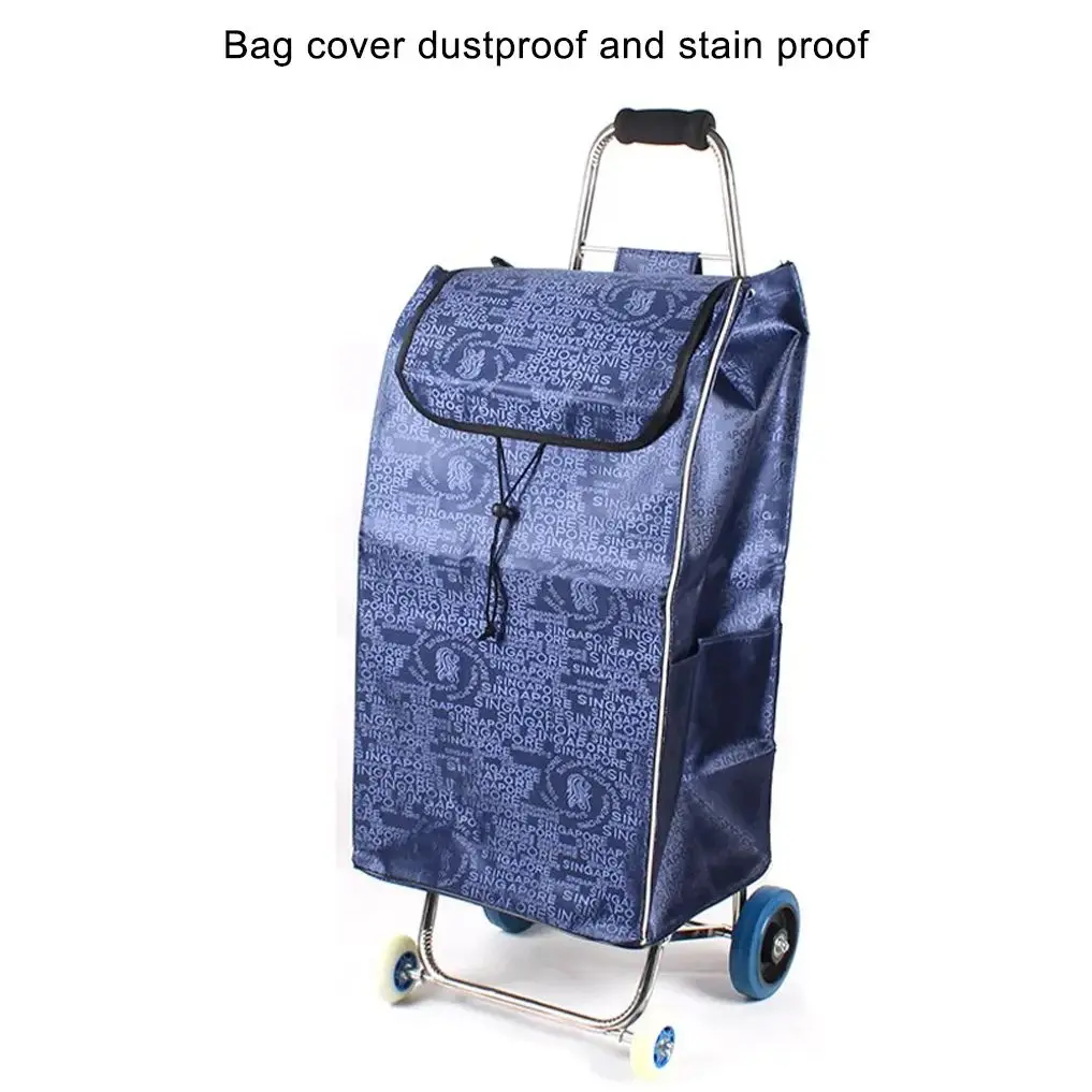 72L Reusable And Durable Bag For Shopping Cart Replacement Lightweight Cart Bag Foldable Oxford Cloth Waterproof Bag