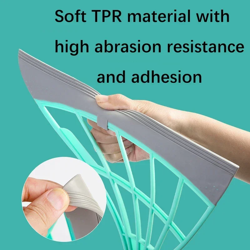 실리콘 매직 빗자루 창 세척 와이퍼 스퀴지, 핸드 푸시, 애완 동물 털 먼지 뒤집개, 가정용 바닥 거울 청소, 2 개/세트