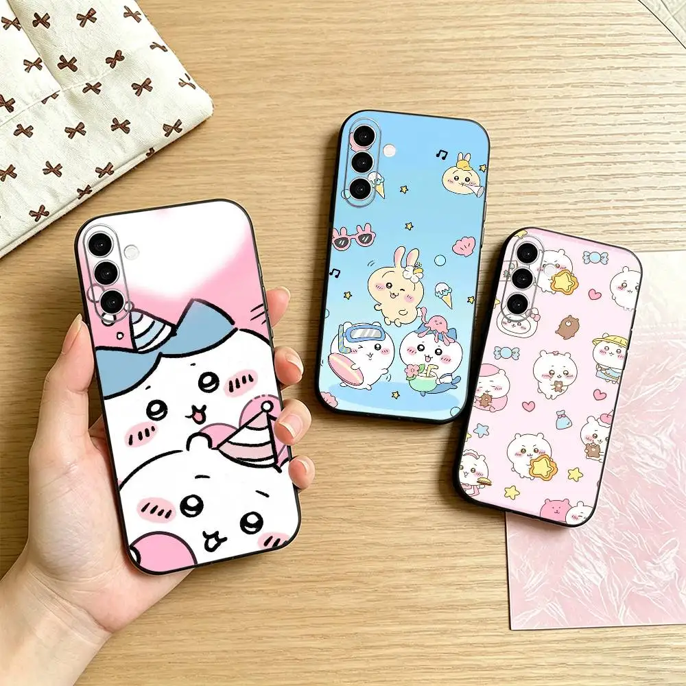 C-Cute C-C-Chiikawas Phone Case For Samsung Galaxy A73,A72,A71,A70,A53,A52,A51,Others Soft Black Cover