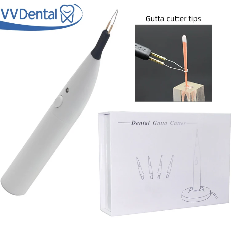 Dental Gutta Percha Tooth Gum Cutter With 4 Tips Endo Obturation System Wireless Dental Dissolved Breaker Gutta Percha Cutter