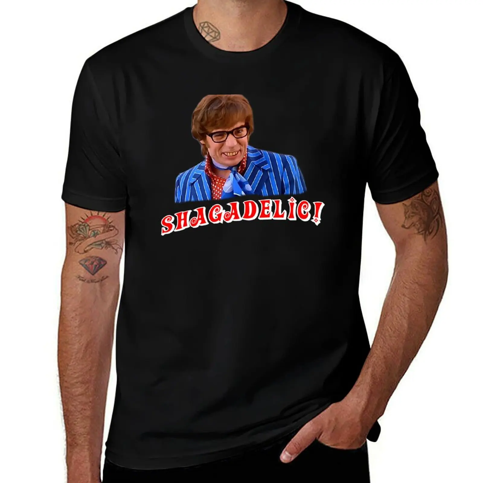 

Austin Powers - Shagadelic! T-Shirt Funny t-shirts shirts graphic tee anime shirts men