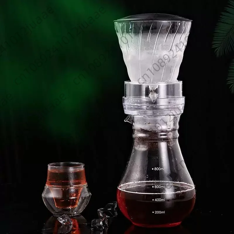 Water Drip Coffee Machine New Reusable Filter Tools Glass Espresso Coffee Dripper Pot Ice Cold Brew Coffee Maker BDH-04