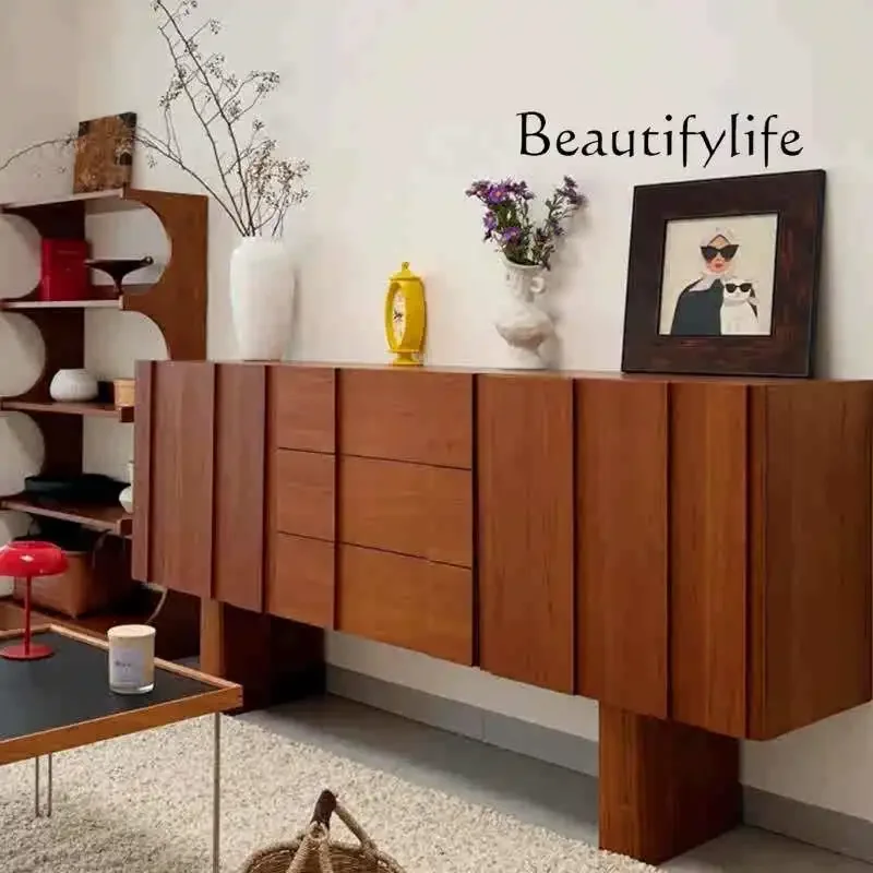 

cabinet simple modern Italian side locker kitchen cabinets Medieval solid wood side cabinet retro teak side