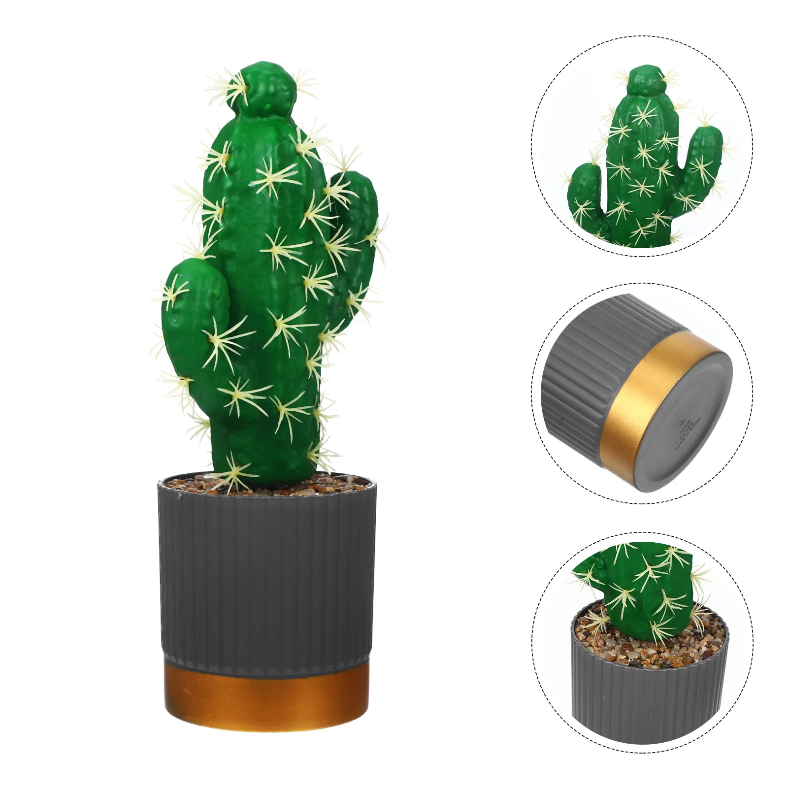 Artificial Cactus Landscape Modeling Lifelike Figurine Simulated Plant Pp Faux Plants for Indoors