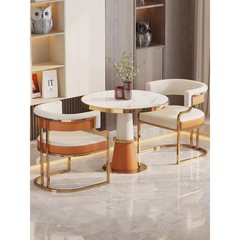 Premium dining table and chairs Hotel reception negotiation chair High-end mahjong single sofa chair Eyelashes Foot shop Custome