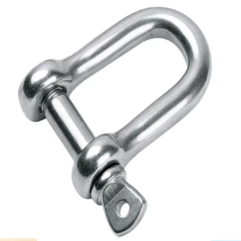 1pcs M4 M5 M6 M8 M10 Chain D Rigging Shackle for Boat , 304 Stainless Steel Dee Type rigging , snap shackle