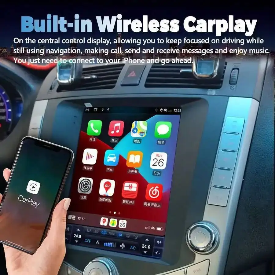 NAVIRIDER Navi 스테레오 Byd S6 자동 수직 스크린 라디오 무선 9.7 인치 CarPlay 자동 GPS 자동차 멀티미디어 비디오 플레이어
