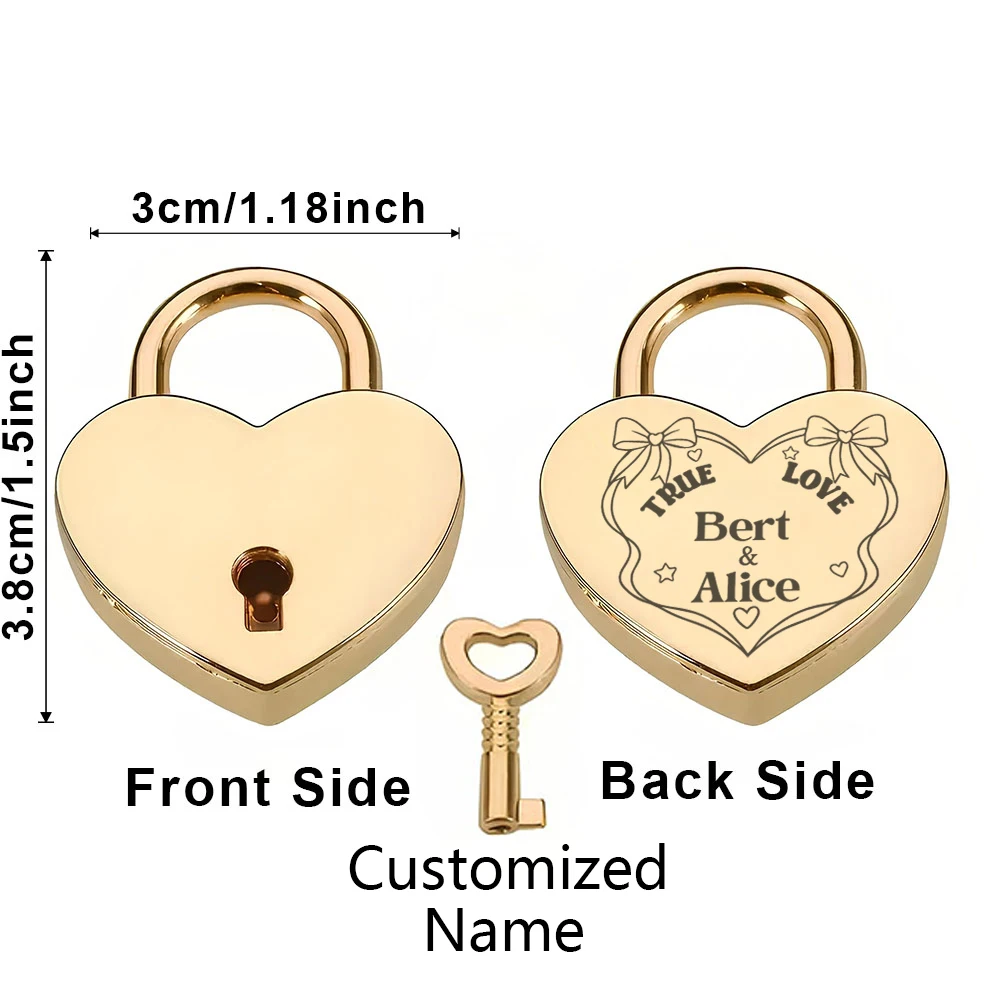 1PC Fashion Bow Personalized Text Luggage Hardware Locks Wife Girlfriend Gift view 3