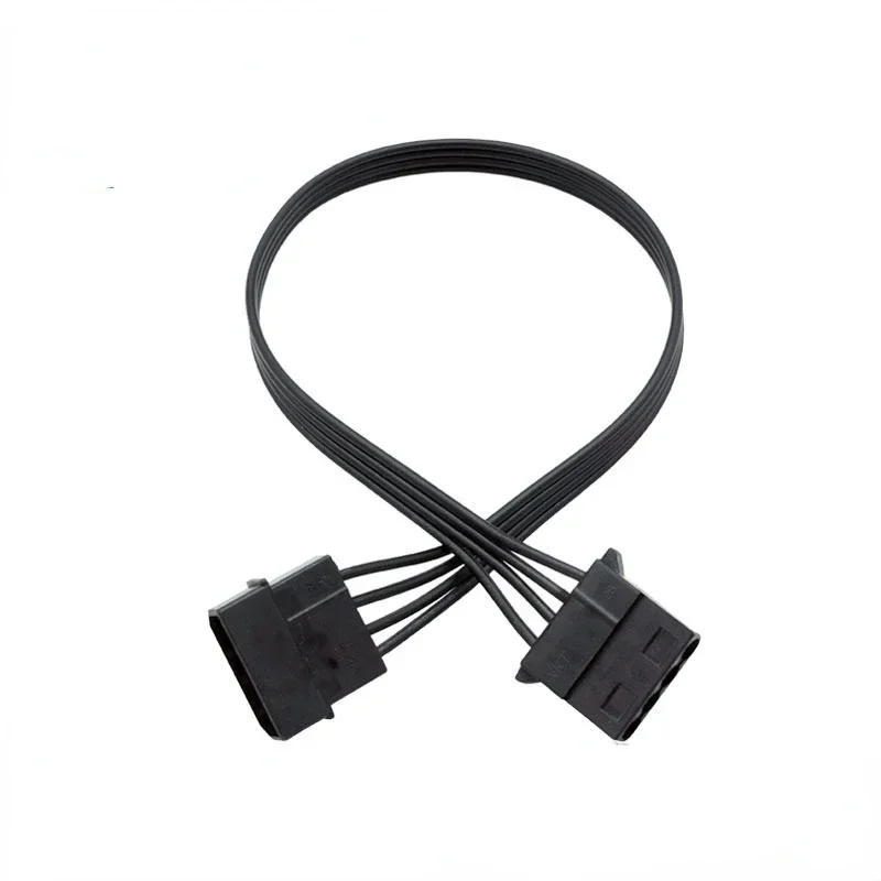 1x Computer Cables Large 4 Pin Male To Female 4P IDE Power Extension Cable 18AWG for Molex Connector