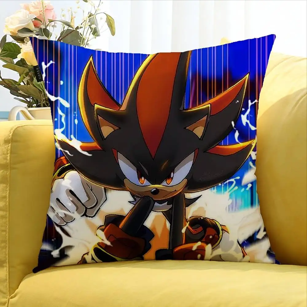 Shadows S-Sonics Hedgehog   Various Sizes Square Pillow Case For Car Home Bedchamber Decor