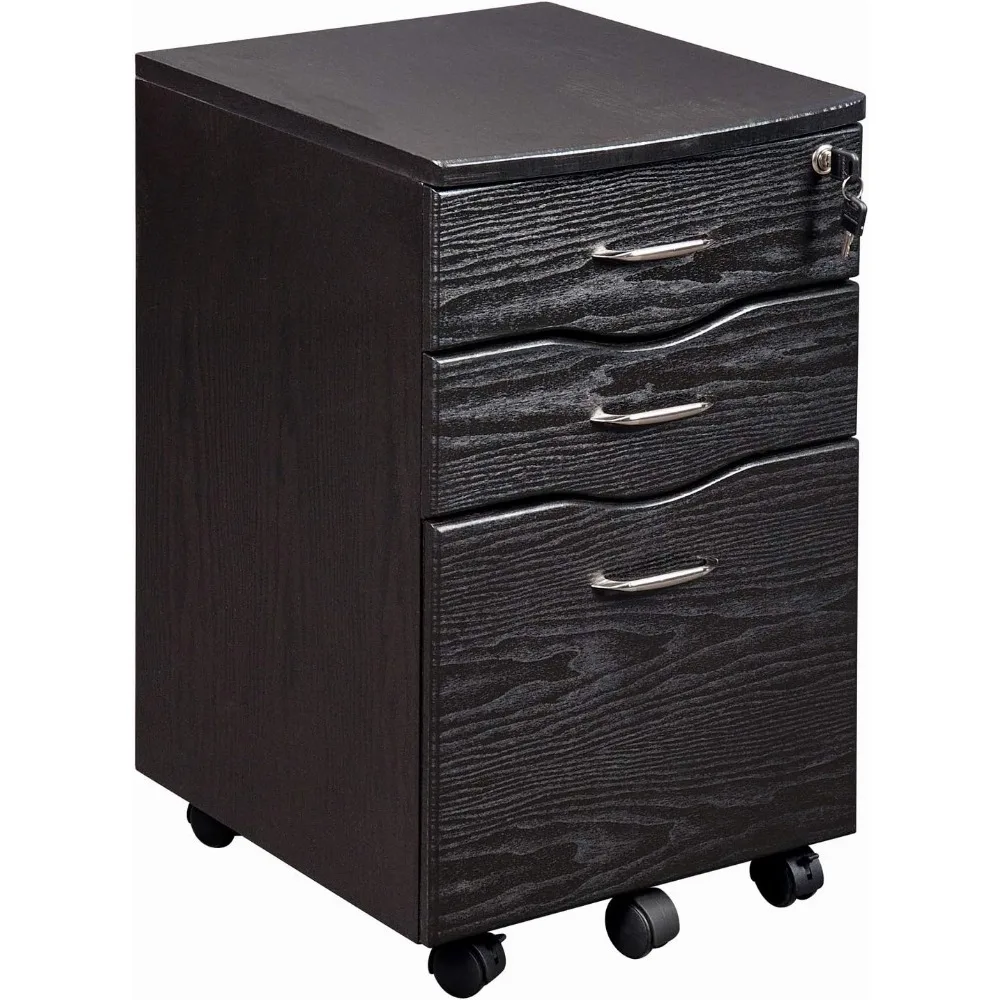 

Techni Mobili Rolling Storage and File Cabinet, Espresso