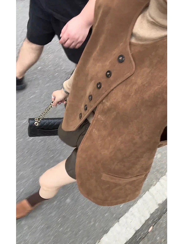 Casual damesvest, modieus, veelzijdig, afslankend, geschikt voor woon-werkverkeer, ronde hals, enkel knoopsluiting