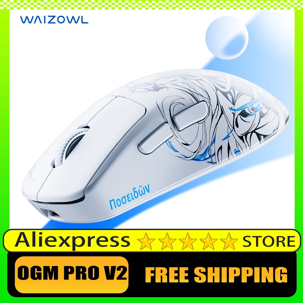 

Беспроводная мышь Waizowl OGM Pro V2, Bluetooth Tir-mode, 8K PAW3950, игровая мышь для киберспорта, легкие аксессуары для ПК, геймеров