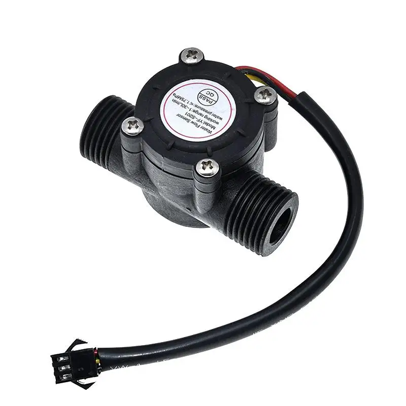 Water Flow Sensor DC 5-18V Flowmeter Hall Flow Sensor Water Control Liquid Flow Sensor Switch 1-30L/min 2.0MPa YF-S201