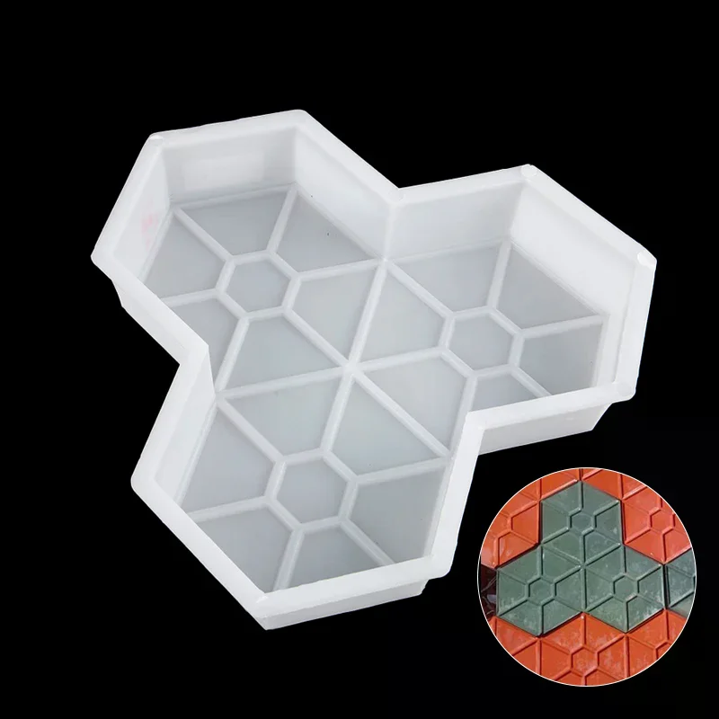 Leaf Path Maker Concrete Molds Garden Pavement Road Paving Brick Mould DIY