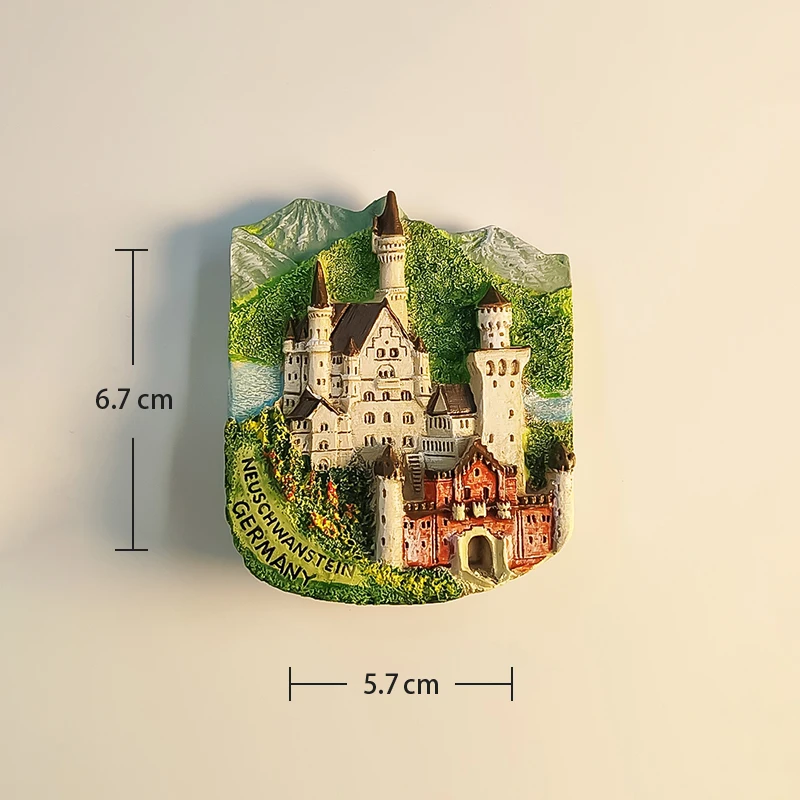 Germany Resin Refrigerator Sticker Neuschwanstein Castle Refrigerator Magnet Refrigerator Sticker Fridge Magnet Souvenirs