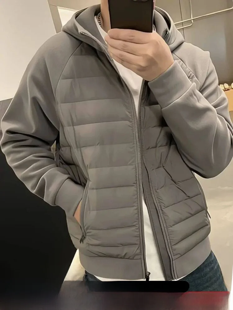 

Водонепроницаемая легкая повседневная мужская парка с капюшоном, ветрозащитная, с 3D-эффектом, стандартного кроя, с вставками на плечах