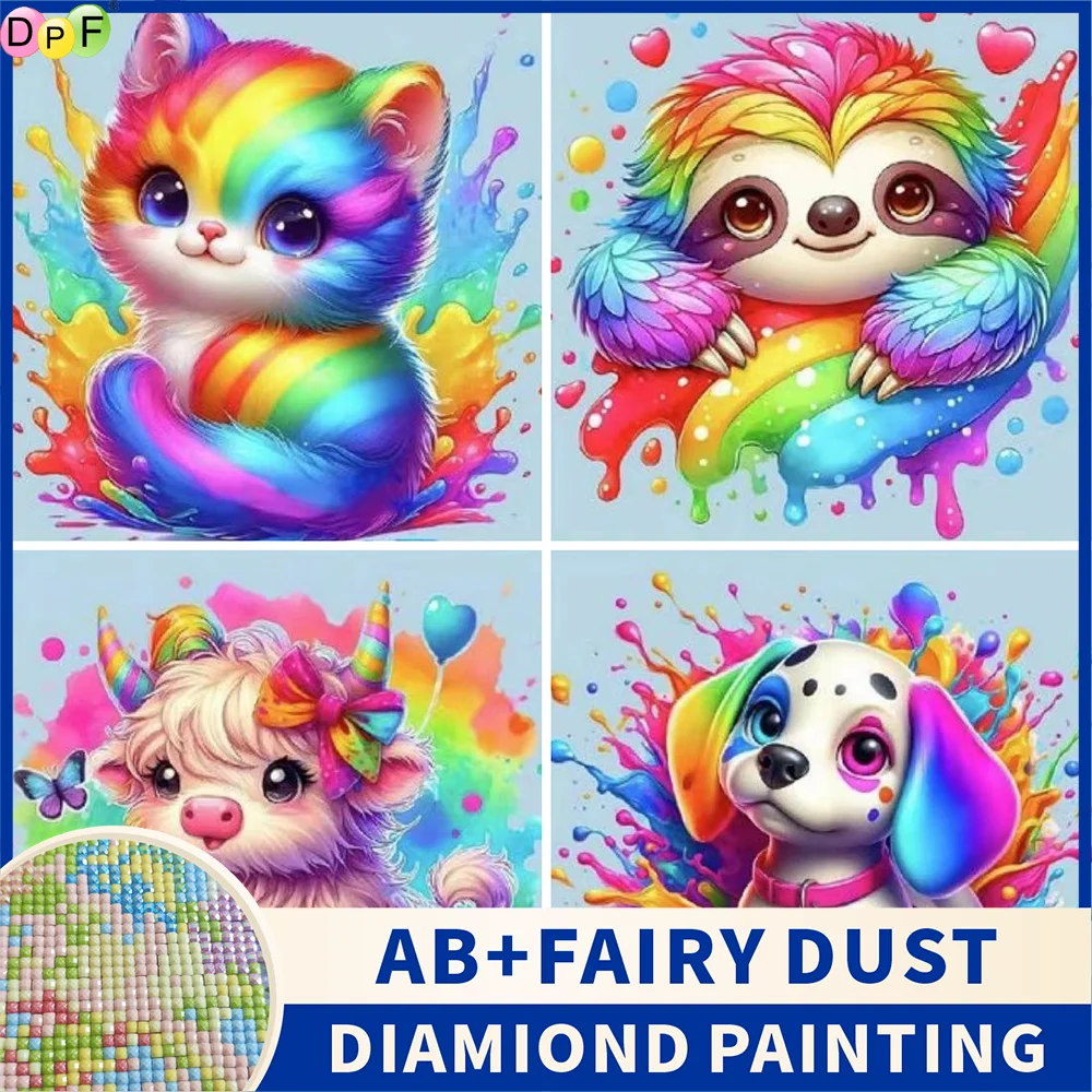 

DPF Fairy Dust AB Diy Полная квадратная круглая дрель 5D Алмазная картина Алмазная картина «Лечебное хозяйство мечтыми цветами» Серия