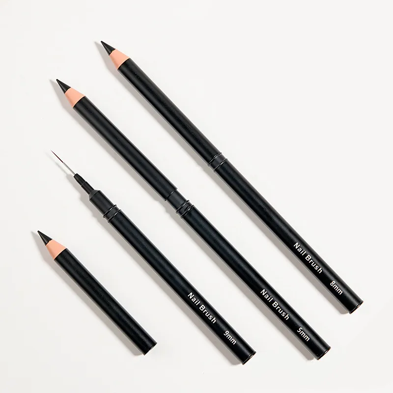 1/6 SZT. Różowy Pędzelek do Zdobienia Paznokci, Pędzel do Żelu UV, Pędzelki do Rysowania, Kryształowe Malowanie, Narzędzie do Manicure
