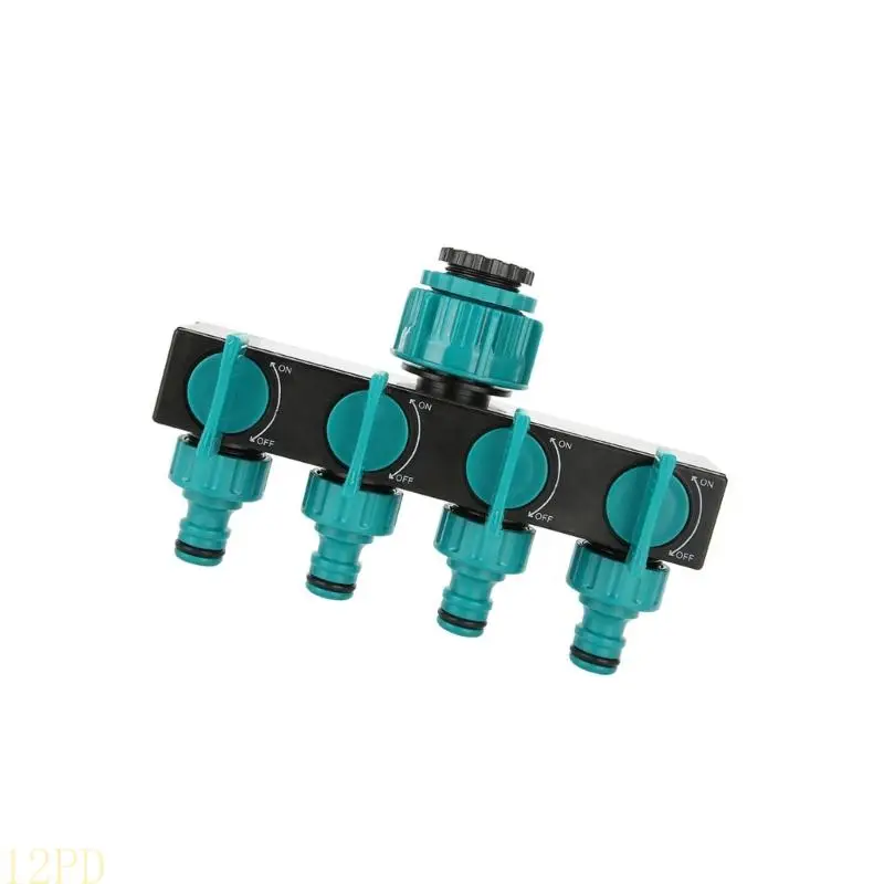 12PD 4 Way Garden Hose Splitters Faucet Diverter Tap Hose Connector Hose Pipe Splitter Water Distributor Watering Irrigation
