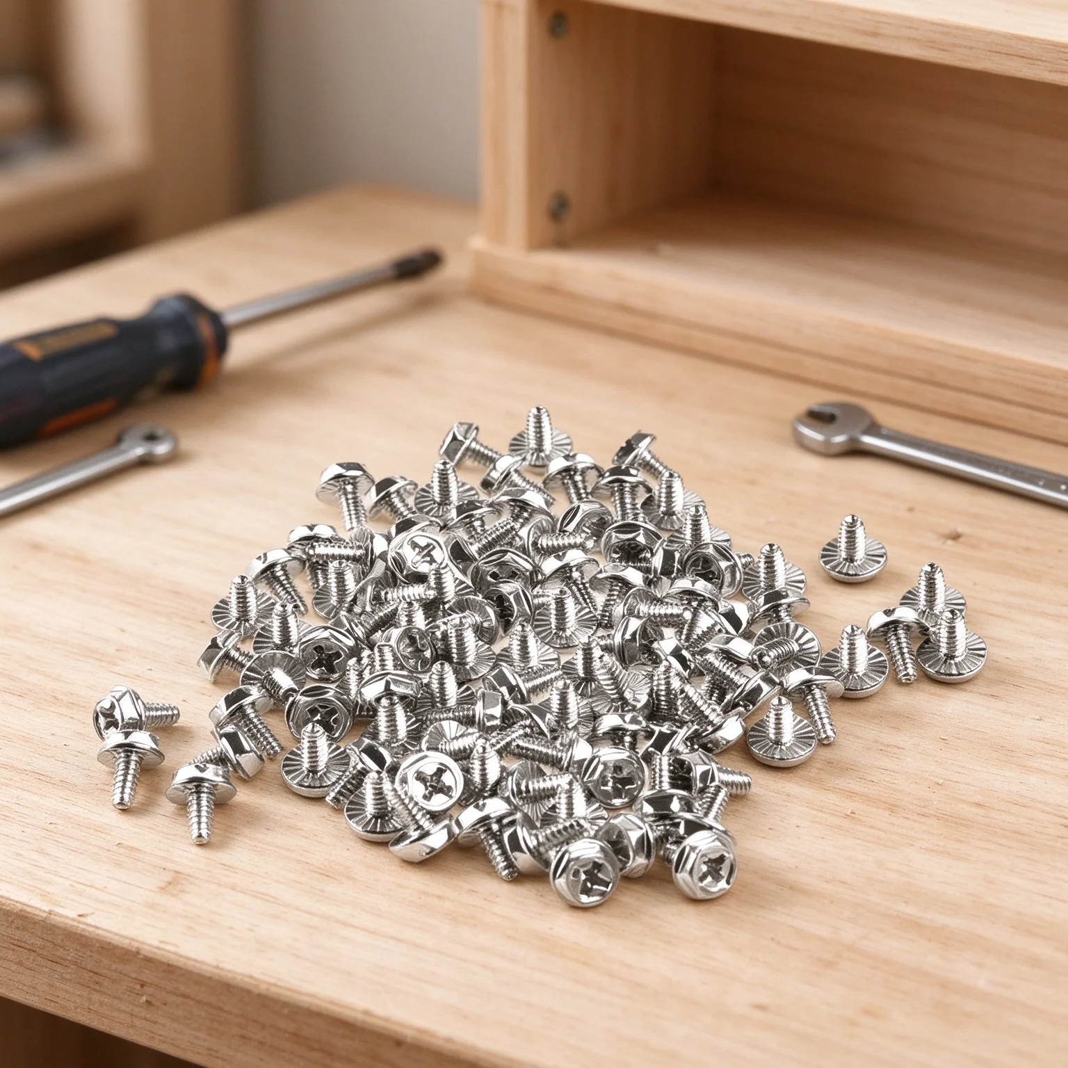 500pcs 10x6mm Toothed Hex Screw Hard Drive Mount Hard Disk Drive Screw/Toothed Screw Case Study Tool Cross-Chequer Pattern/Strai