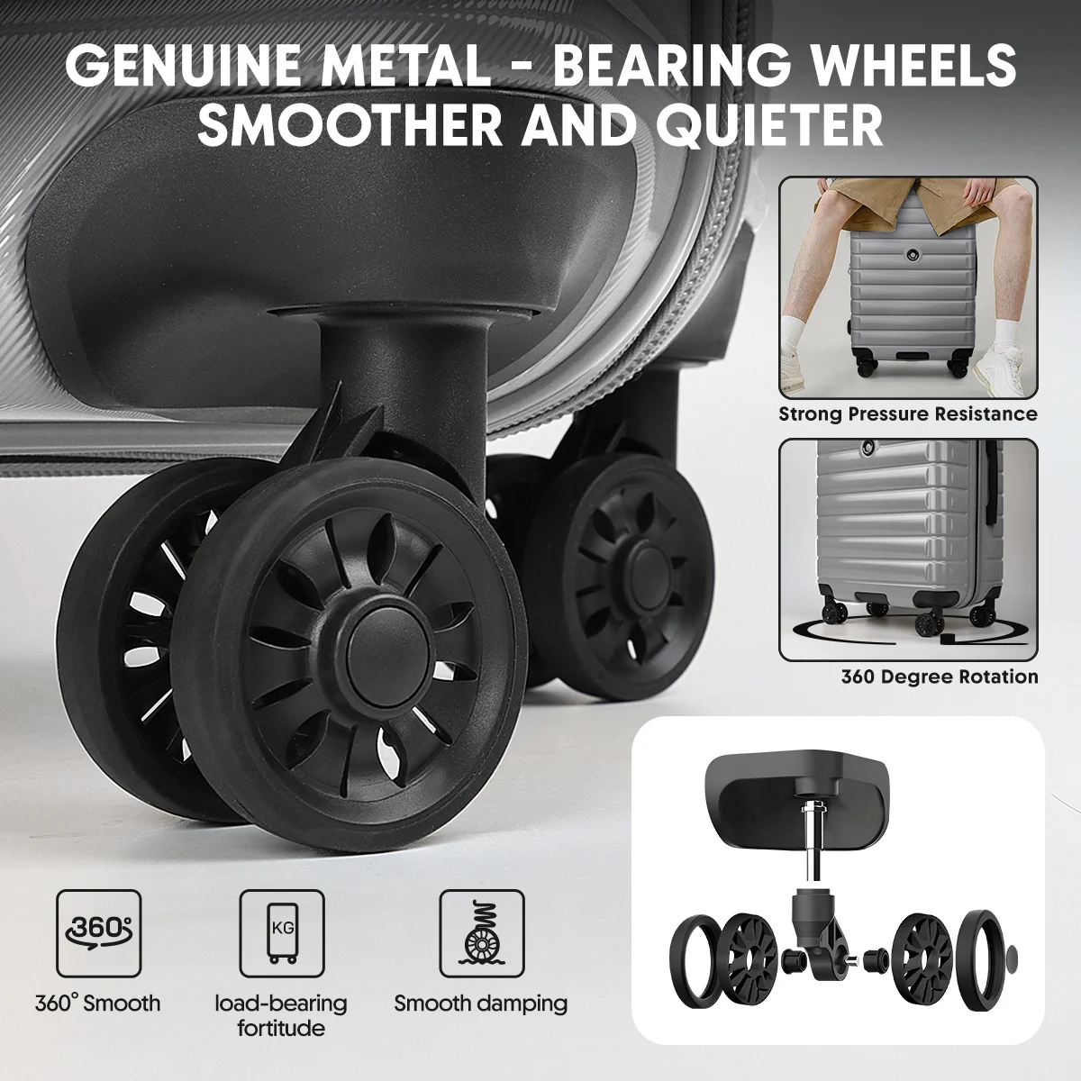 Expandable Luggage Carry On Luggage Three Different Size Travel Suitcase 20in 28in 30in Lightweight Suitcase with Spinner Wheels