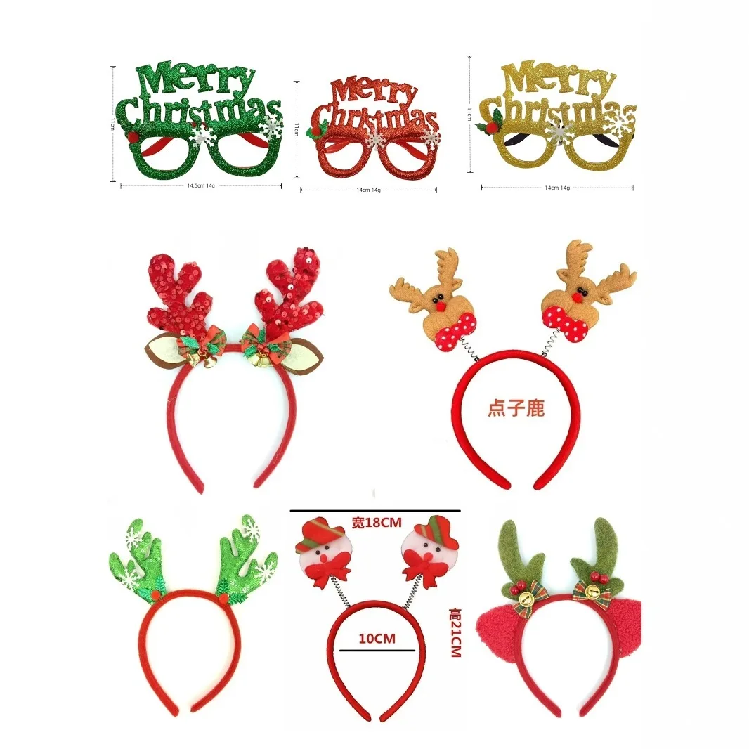 

Повязка на голову с рогами снежинки, Рождественская повязка на голову со снеговиком для пожилых людей, подарок на вечеринку, Рождественская повязка на голову