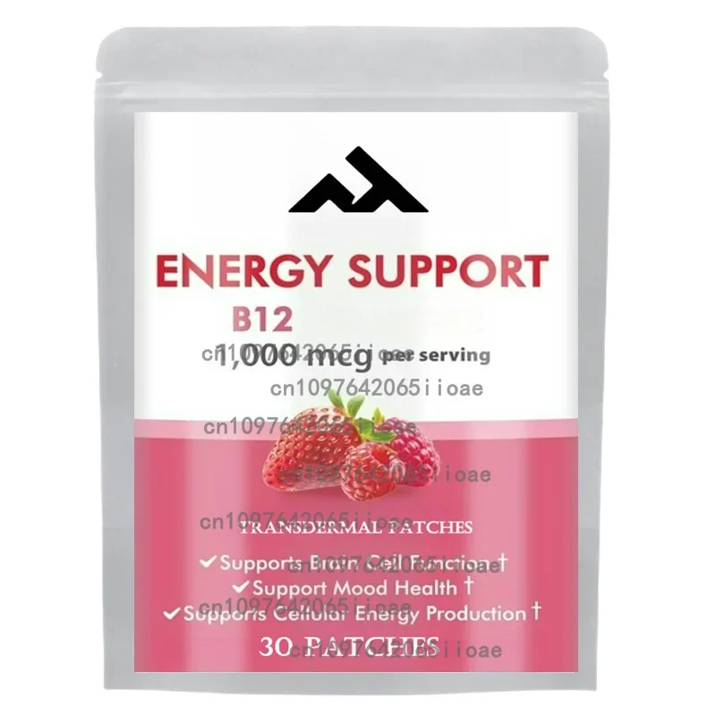 B12 Awake Transdermal Patches With Plant-based Ingredients, Infused With , B12, And Green Tea Extract 30 Patches