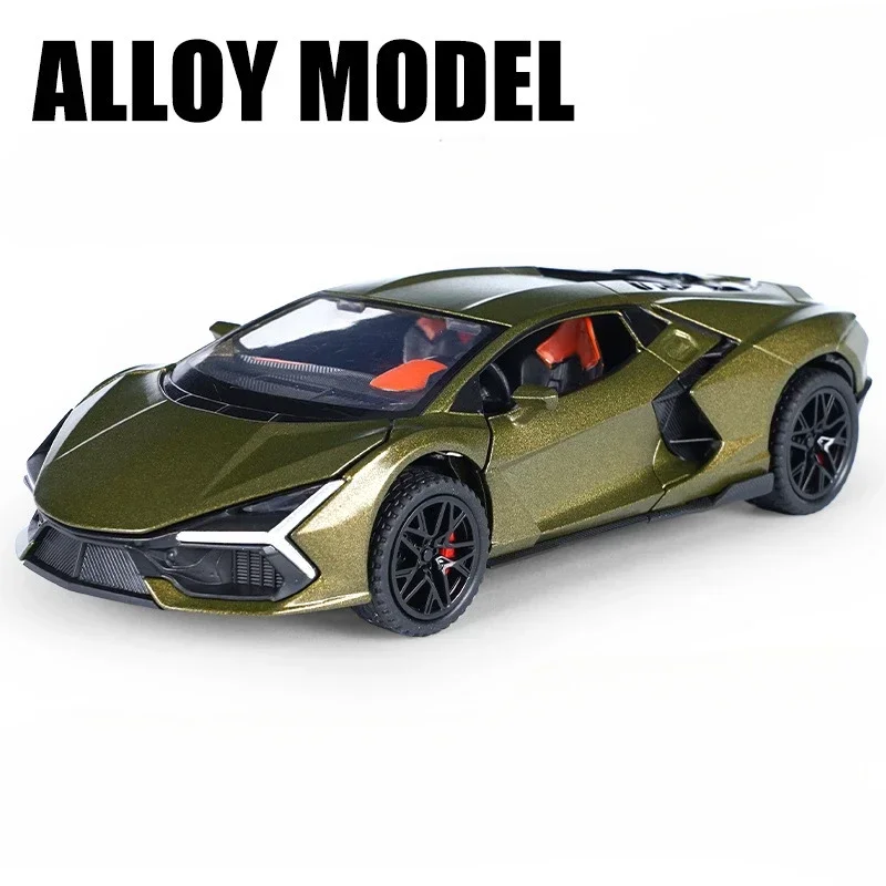 Simulation 1/32 Lamborghini Revuelto Supercar Model Diecast Metal Toy Vehicle Children Boy Gift Collection Miniature Voiture