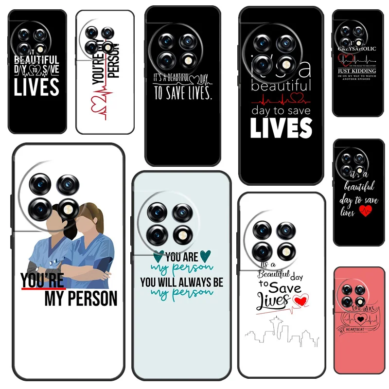 Чехол Greys Anatomy TV Quotes для OnePlus 11 12 13 R 9 10 Pro 8T 9RT 10T OnePlus Nord 4 CE 2 3 Lite N20 N30 Cover
