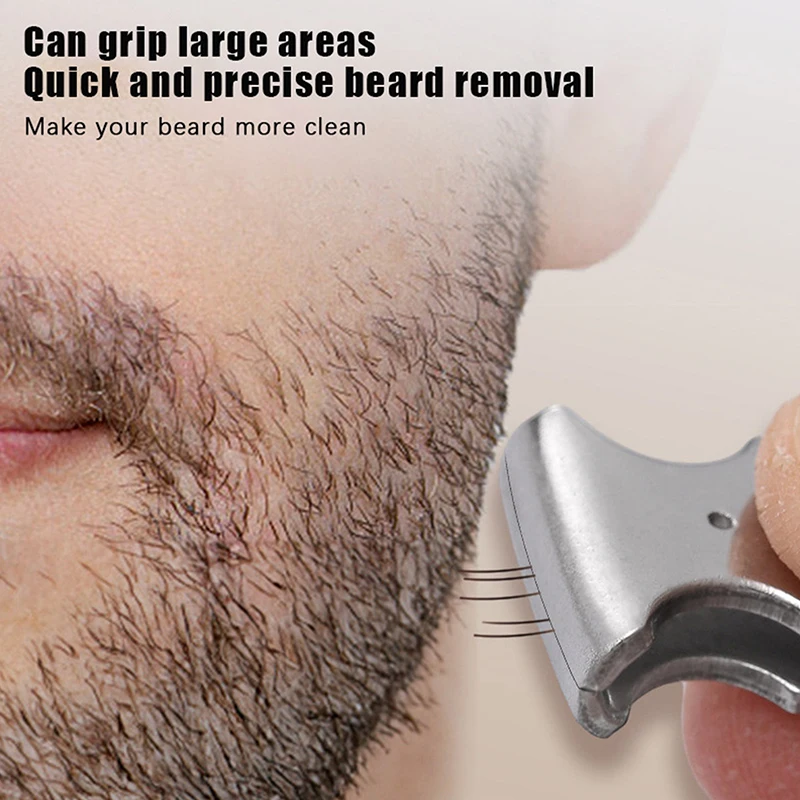 Pinzette di precisione in acciaio inossidabile per barba, baffi e sopracciglia, strumento multifunzionale per la depilazione con finitura elegante