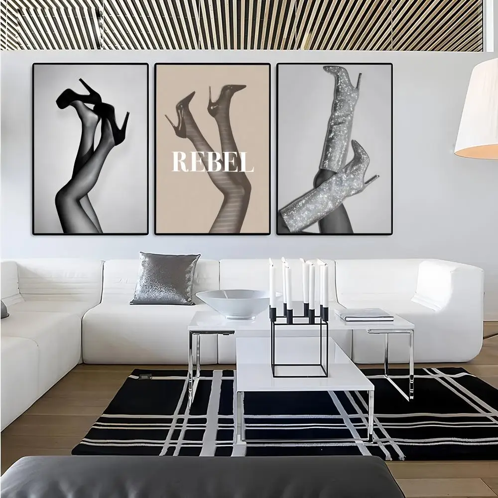 S-Stocking-clad legs Poster Poster Wall Art Canvas Print Home Deco Aesthetic Anime Vintage Minimalist Nordic Bedroom Living Room