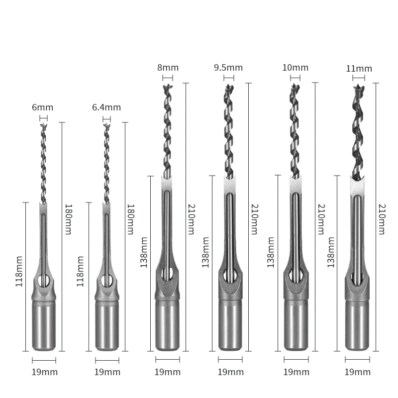 YUSUN  HSS Twist Drill Bits Router Bit  Salad Woodworking Milling Square Drill Mortise Cutter