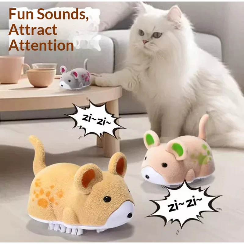 Cat Toy Simulation Electric Hamster Cat Self Entertain Relief Boring Toy Cat Sports Exercise Tool Emits Sound Attract Attention
