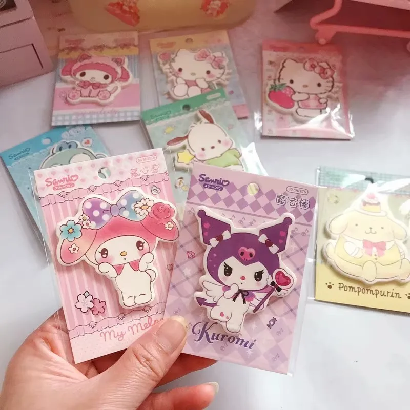 Kawaii سانريو كورومي الكرتون ملاحظات لاصقة مرحبا كيتي بلدي ميلودي الأطفال لزجة المفكرة لزجة الكورية القرطاسية مذكرة الوسادة