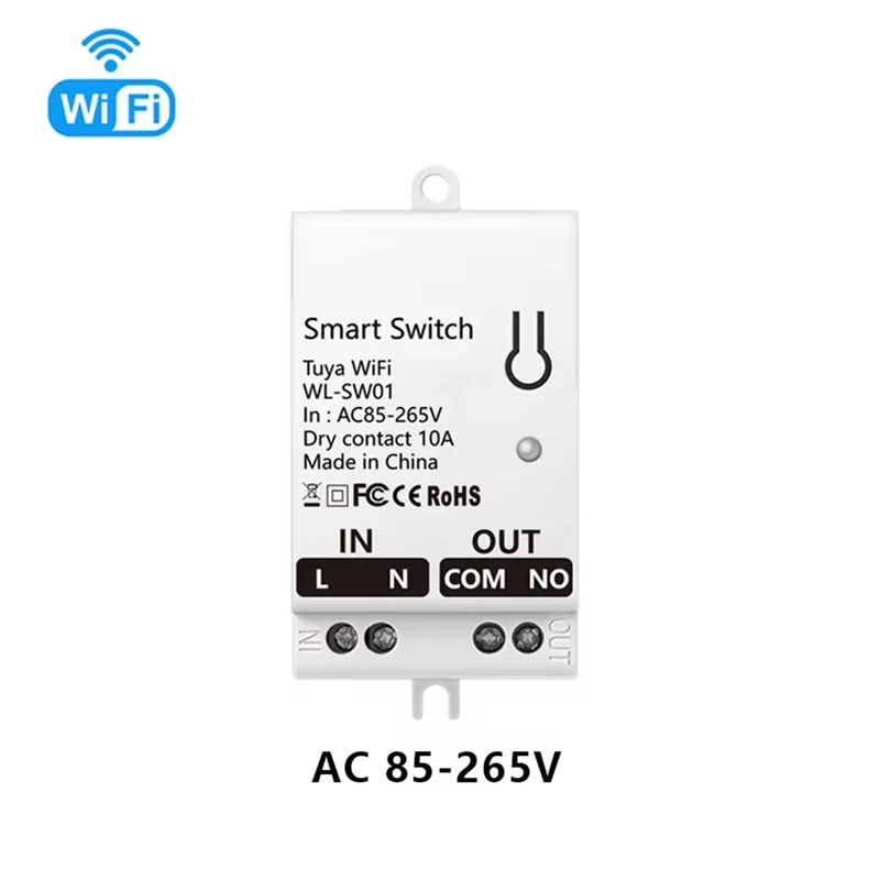 Tuya inteligente wifi módulo de interruptor contato seco 10a casa universal diy disjuntor relé trabalho com vida inteligente alexa