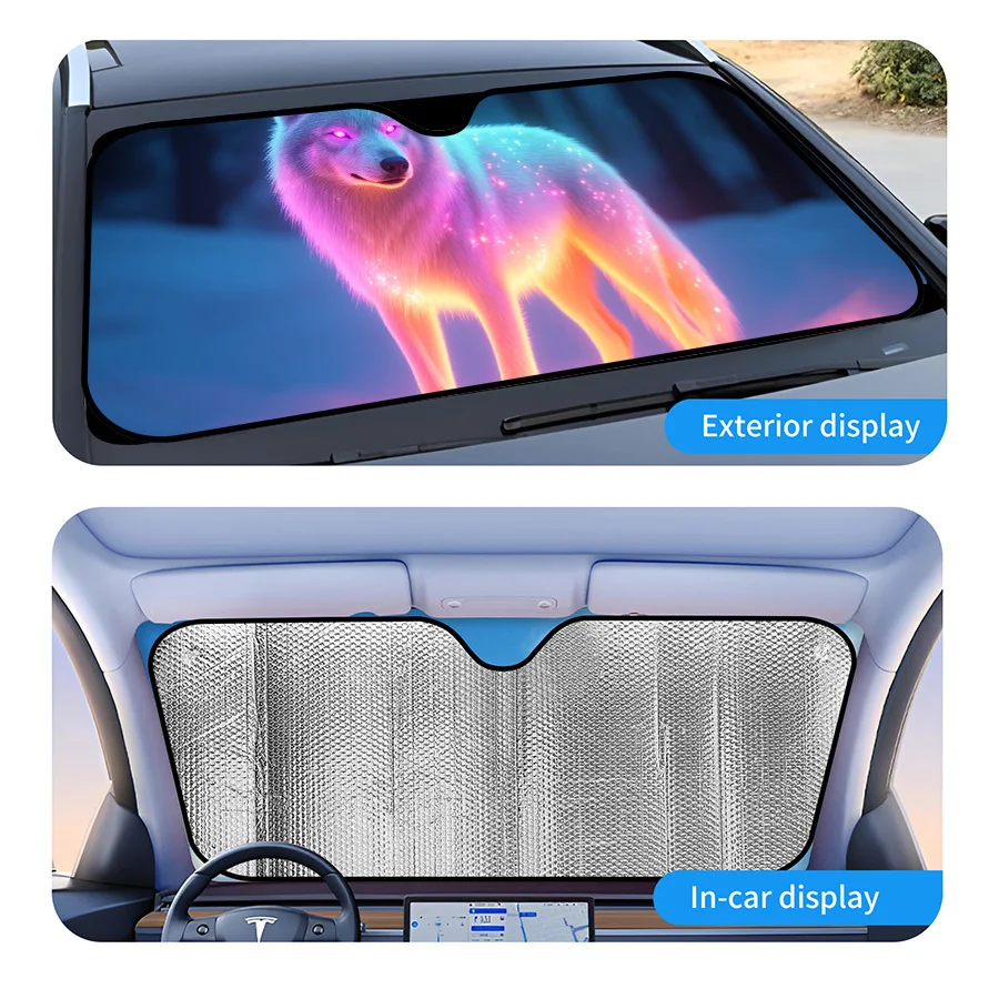 Multifunctional Foldable Car Window Sunshade With 3 Sizes, UV Protection, For Front Windshield, Easy Storage, Suitable For Sedan