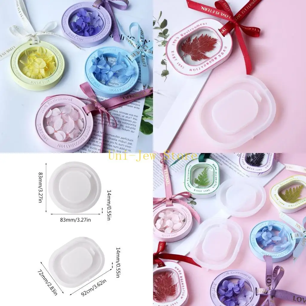 

40 ГБ овальной формы/круглой подвесной формы с отверстием силиконовой формы для изготовления ювелирных изделий DIY