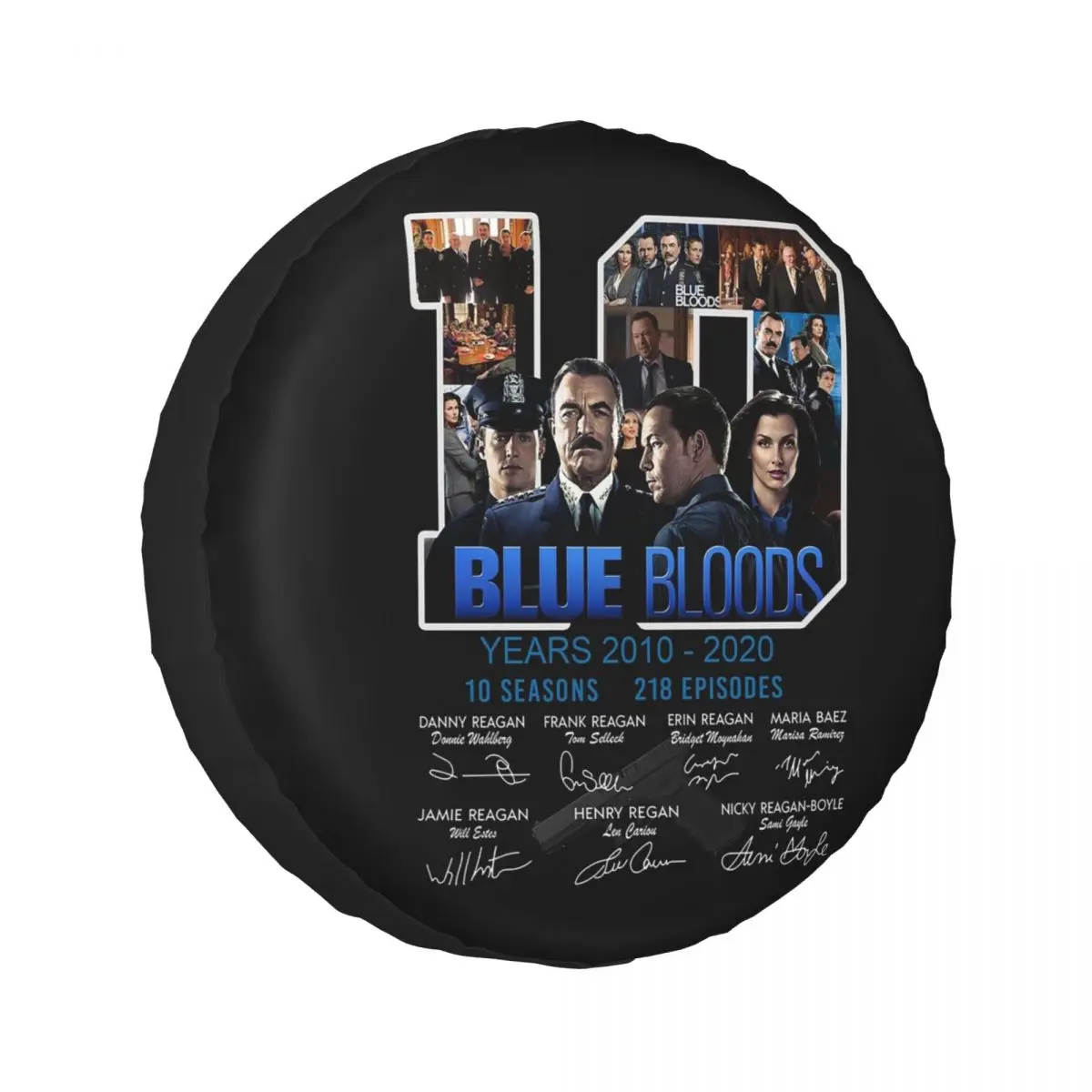 

Custom Blue Bloods Year 2010 - 2020 10 Seasons Spare Tire Cover for Car Pajero 4x4 Wheel Protector Covers 14" 15" 16" 17" Inch