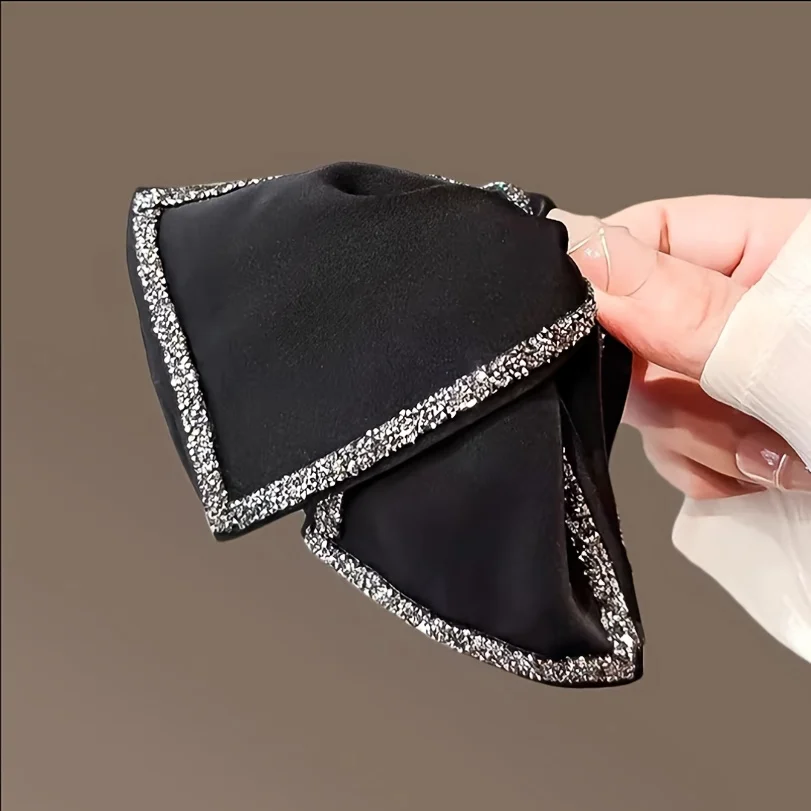 1 Stück elegante Haarspange im Retro-Stil, verziert mit Strasssteinen, rutschfest, mit starkem Halt, ideal als Haaraccessoire für dichtes Haar, modisch. – Detail 1