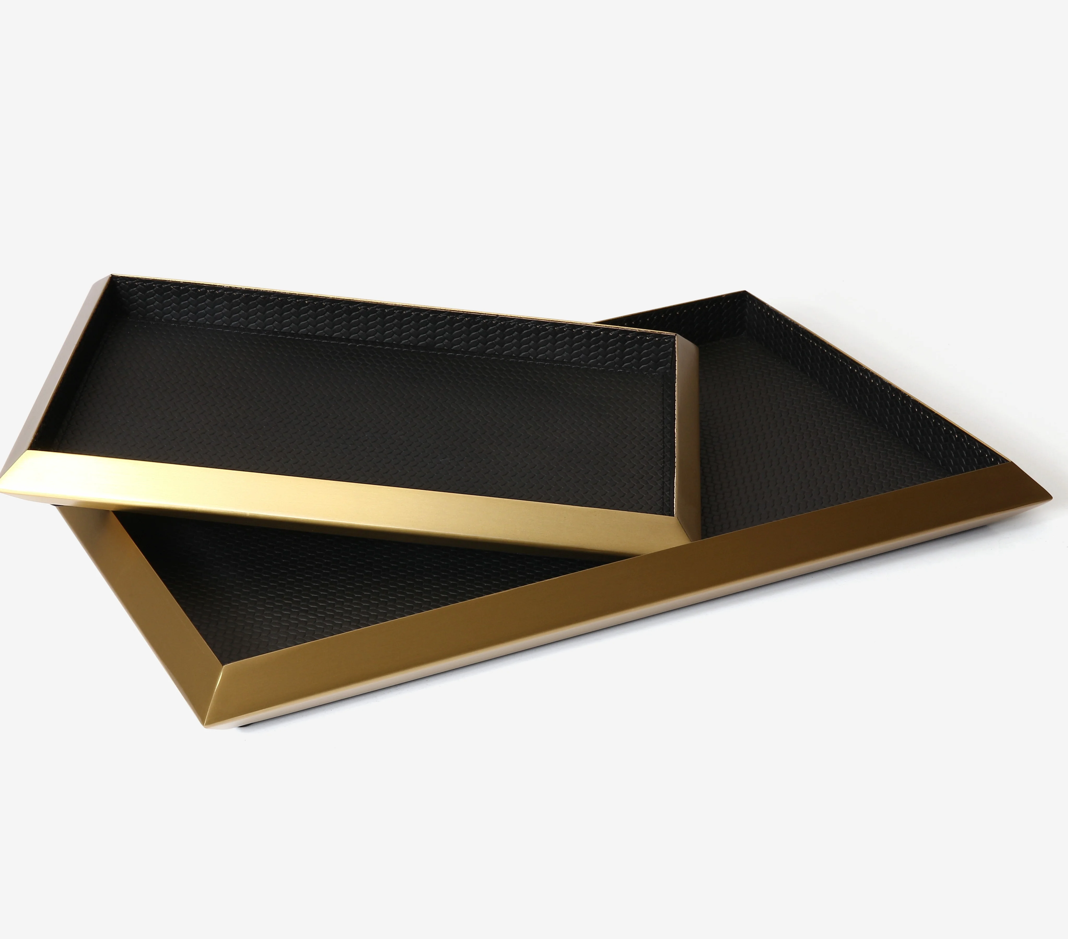 

T-306Lxury Cstom Gold Metal Decorative Tray Hotel Table Perfume Vanity Rolling Tray Home Decor Rectangle Serving Trays