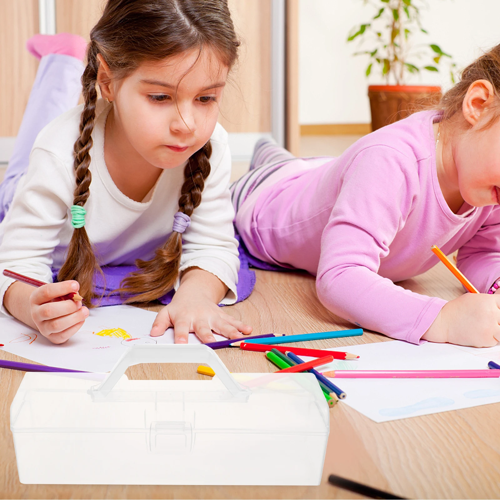 

Небольшой портативный чехол для акварельных ручек для рисования, прозрачный держатель для хранения, прочный органайзер для кистей, легкий контейнер для художественных инструментов