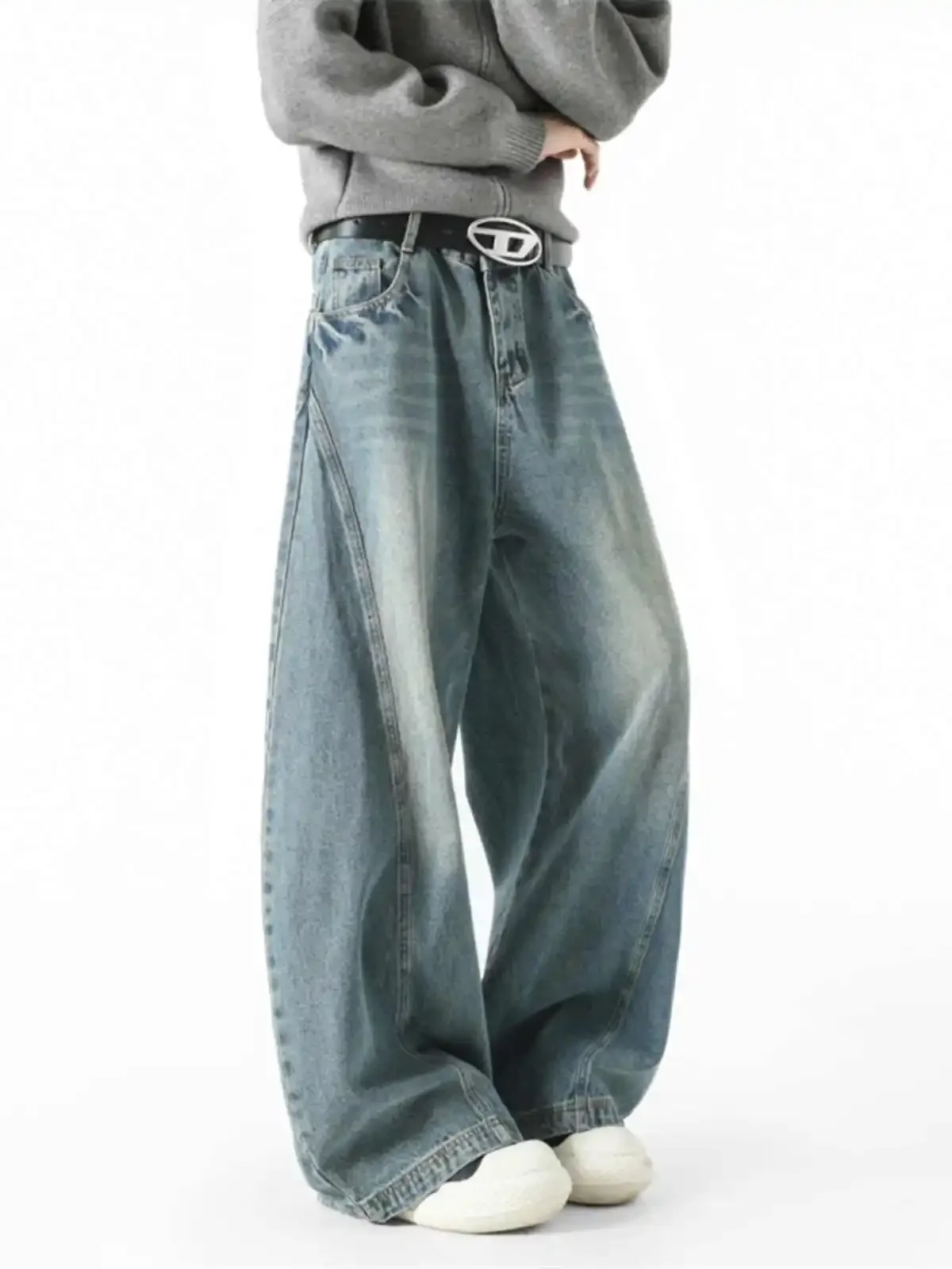 Femmes bleu Y2k Jean japonais années 2000 Style couteau courbé Jean pantalon 90s Vintage Harajuku Hip Hop Baggy Denim pantalon vêtements 2025