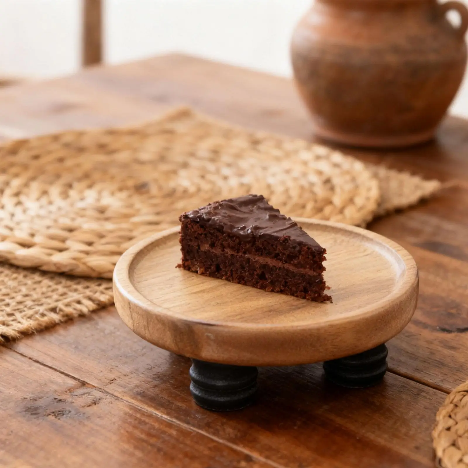 木製台座スタンド エレガントで頑丈な装飾トレイ 玄関 浴室 洗面台用