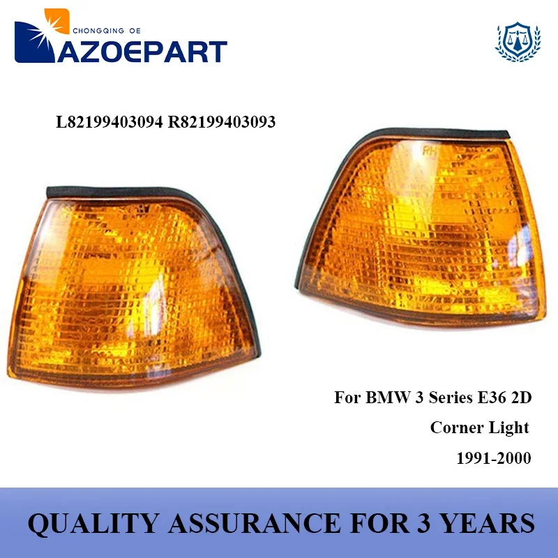 

Amber Turn Signal Indicator Corner Light for BMW 3 Series E36 2DR 1991 1992 1993 1994 1995 1996 1997 1998 1999 2000