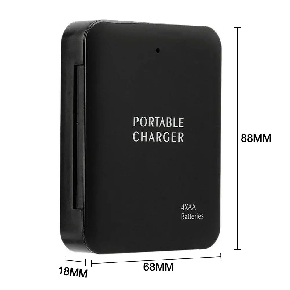 4 Slots AA Batteries External USB Rechargeable Emergency Power Charge Box Mobile Phone Charging Base